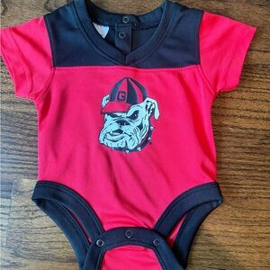 Red and Black Baby Jersey Onesie